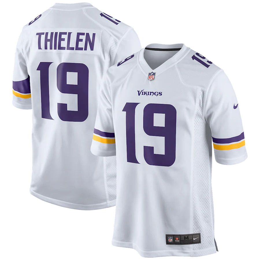 Men Minnesota Vikings #19 Adam Thielen Nike White Game Player NFL Jersey